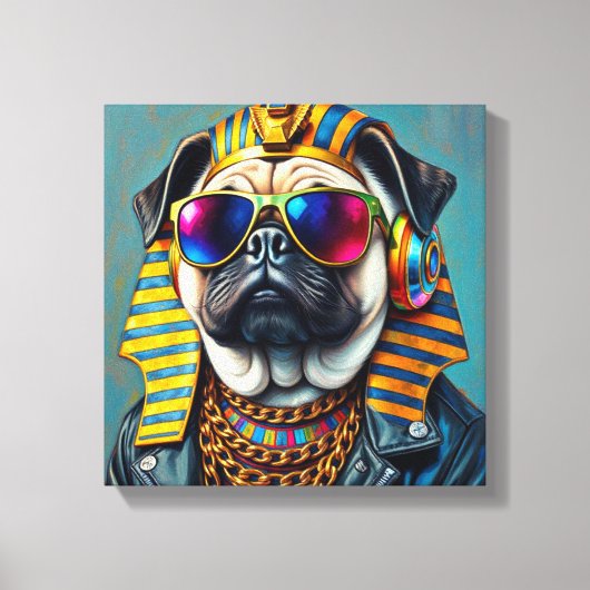 PHARAOH TUT-PUG CANVAS AFDRUK (Voorkant)