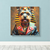 PHARAOH TUT-YORKSHIRE TERRIER 3 CANVAS AFDRUK (Insitu (Houten vloer))