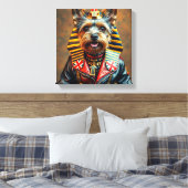 PHARAOH TUT-YORKSHIRE TERRIER 3 CANVAS AFDRUK (Insitu (Slaapkamer))
