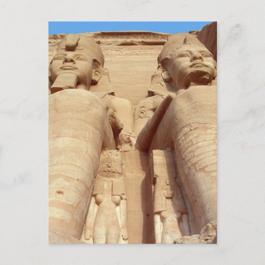 Pharaohs - gianenbeelden, Abu Simbel, het oude Egy Briefkaart (Voorkant)