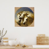 Pharaoh's Horses" door J.F. Herring, 1848 Poster (Keuken)