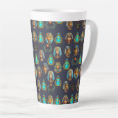 Pharaoh's Legacy: Antique Egyptian Patterns  Latte Mok (Rechterhoek)