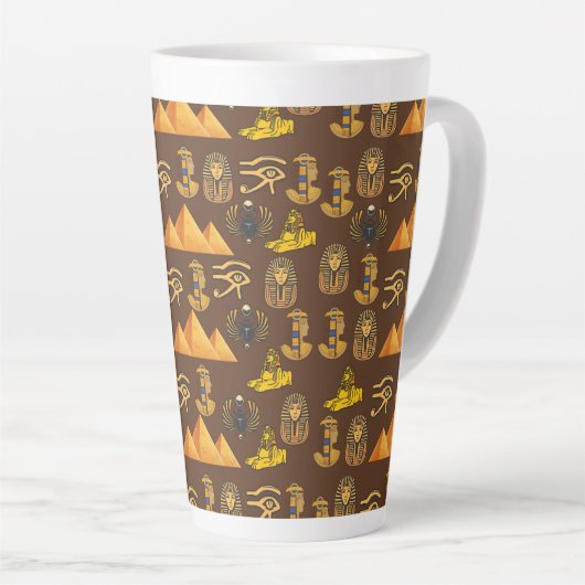 Pharaoh's Legacy: Antique Egyptian Patterns  Latte Mok (Rechterhoek)