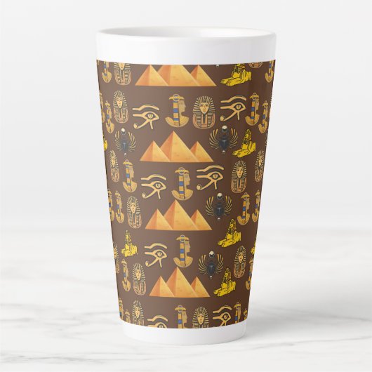 Pharaoh's Legacy: Antique Egyptian Patterns  Latte Mok (Voorkant)