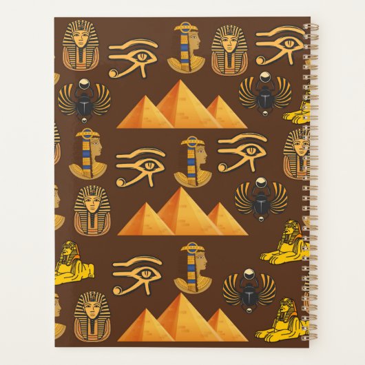 Pharaoh's Legacy: Antique Egyptian Patterns  Planner (Achterkant)