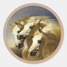 Pharaoh's paarden Ronde Stickers