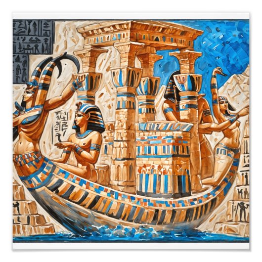 Pharaonic Boats Foto Afdruk (Voorkant)