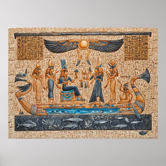 Pharaonic Solar Boats Poster (Voorkant)