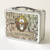 Pharaowl - metalen lunchbox (Achterkant)