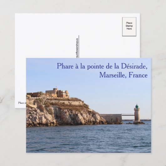 Phare à la pointe de la Désirade Postcard Briefkaart (Voorkant / Achterkant)