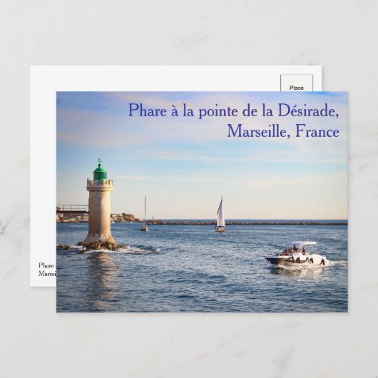 Phare à la pointe de la Désirade Postcard Briefkaart (Voorkant / Achterkant)