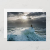 Phare d'Ar-Mannen Finistère Frankrijk Briefkaart (Voorkant / Achterkant)