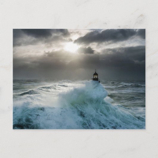 Phare d'Ar-Mannen Finistère Frankrijk Briefkaart (Voorkant)