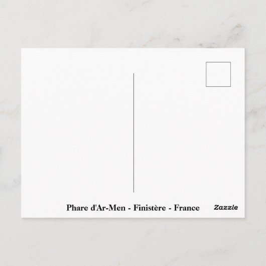 Phare d'Ar-Mannen Finistère Frankrijk Briefkaart (Achterkant)