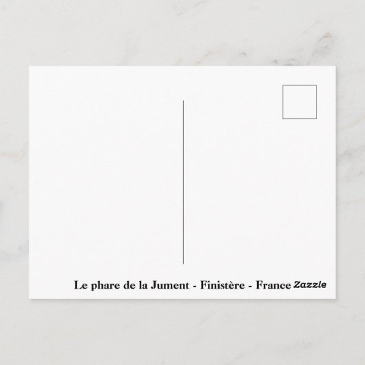 Phare de la Jument tempête Finistère Frankrijk Briefkaart (Achterkant)