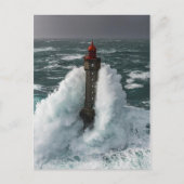 Phare de la Jument tempête Finistère Frankrijk Briefkaart (Voorkant)