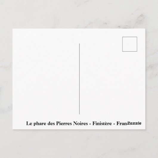Phare des Pierres Noires Finistère Frankrijk Briefkaart (Achterkant)