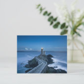 Phare du Petit Minou nuit Finistère Frankrijk Briefkaart (Staand voorkant)