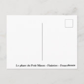 Phare du Petit Minou nuit Finistère Frankrijk Briefkaart (Achterkant)