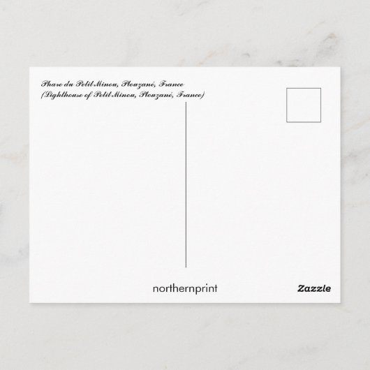Phare du Petit Minou Plouzané Frankrijk Briefkaart (Achterkant)