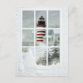 Phare sous la neige briefkaart (Voorkant)