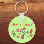 Pharm D Student Floral Design Sleutelhanger (Voorkant)