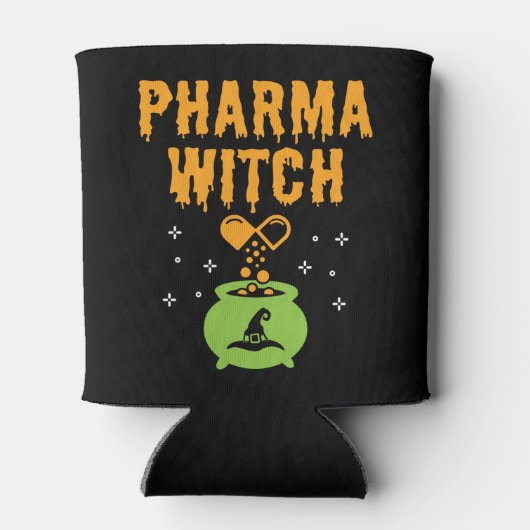 Pharma Heks Apotheker Halloween Apotheek Tech Blikjeskoeler (Achterkant)
