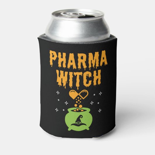 Pharma Heks Apotheker Halloween Apotheek Tech Blikjeskoeler (Blikje Achterkant)