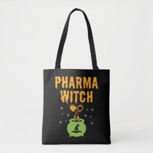 Pharma Heks Apotheker Halloween Apotheek Tech Tote Bag