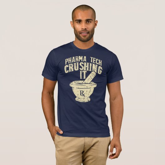 Pharma Tech Crushing It Chemist Nieuwheid Gift T-shirt (Voorkant volledig)