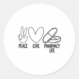 Pharmaceuticals Medicine voor vredesliefdesfarmaci Ronde Sticker