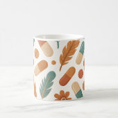 Pharmacist Boho Daisy Feathers Pills Koffiemok (Center)