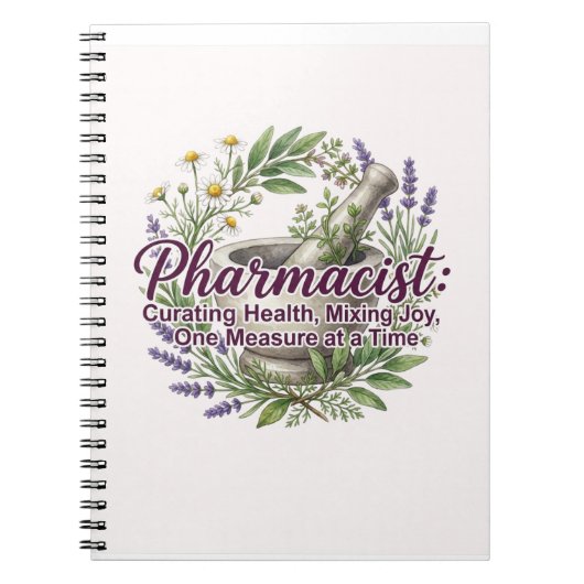 Pharmacist Curating Health Apothecary Botanical Notitieboek (Voorkant)