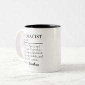 Pharmacist Definition Mug Custom Gift for Graduate Tweekleurige Koffiemok (Voorkant links)