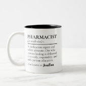 Pharmacist Definition Mug Custom Gift for Graduate Tweekleurige Koffiemok (Links)