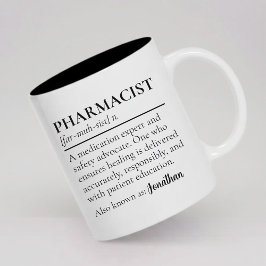 Pharmacist Definition Mug Custom Gift for Graduate Tweekleurige Koffiemok