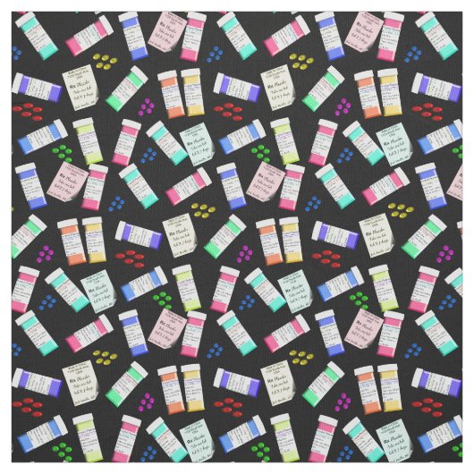 Pharmacist Fabric Black Stof (Swatch)