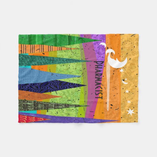Pharmacist Fleece Blanket Artsy Mountains (Voorkant (Horizontaal))