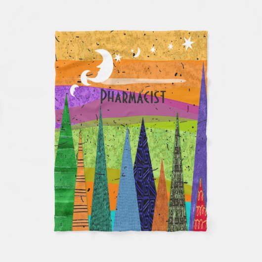 Pharmacist Fleece Blanket Artsy Mountains (Voorkant)