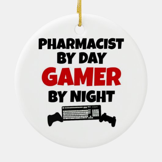 Pharmacist Gamer Keramisch Ornament (Achterkant)