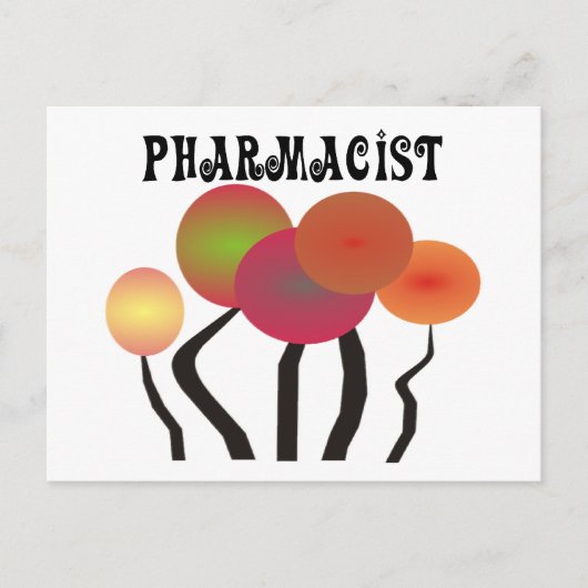 Pharmacist Gifts Whimsical Trees Design Briefkaart (Voorkant)
