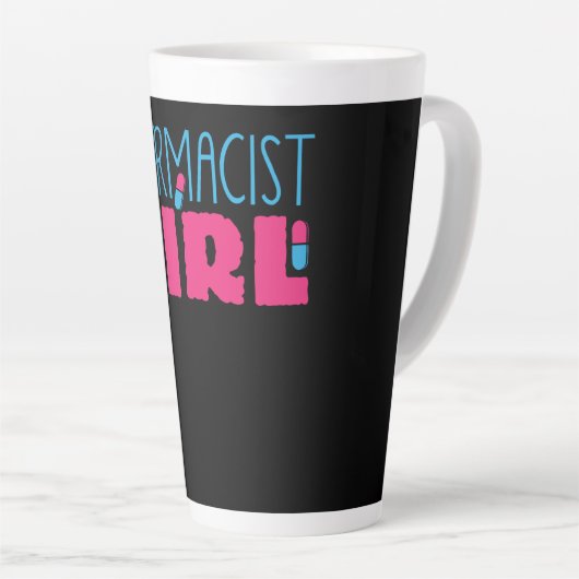 Pharmacist Girl Pills Druggist Chemist Pharmaceuti Latte Mok (Rechterhoek)