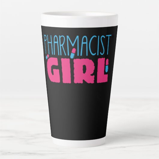 Pharmacist Girl Pills Druggist Chemist Pharmaceuti Latte Mok (Voorkant)