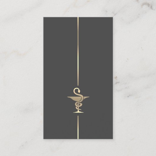 Pharmacist - Gold Bowl of Hygeia Visitekaartje (Voorkant)