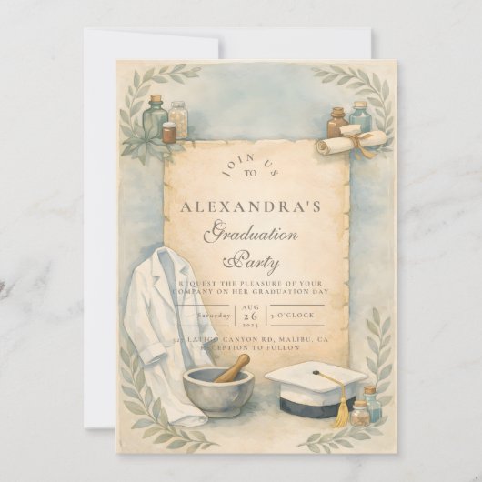 Pharmacist Graduation Celebration Kaart (Voorkant)