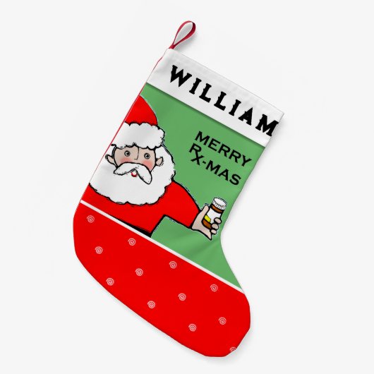 Pharmacist Holiday Gift Kleine Kerstsok (Voorkant (Hangend))
