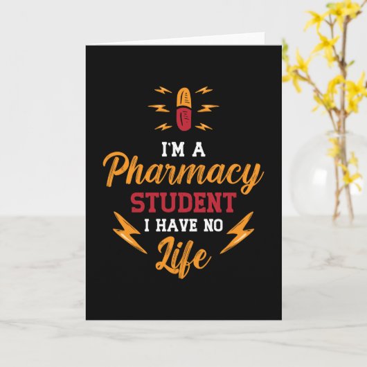 Pharmacist I'm A Pharmacy Student Tech Technician Kaart (Gele Bloem)