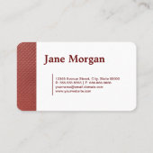 Pharmacist Lace Monogram Maroon Visitekaartje (Achterkant)