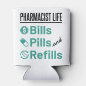 Pharmacist Life Bills Pills and Refils Blikjeskoeler (Achterkant)