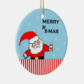 Pharmacist met kerstcadeau keramisch ornament (Rechts)